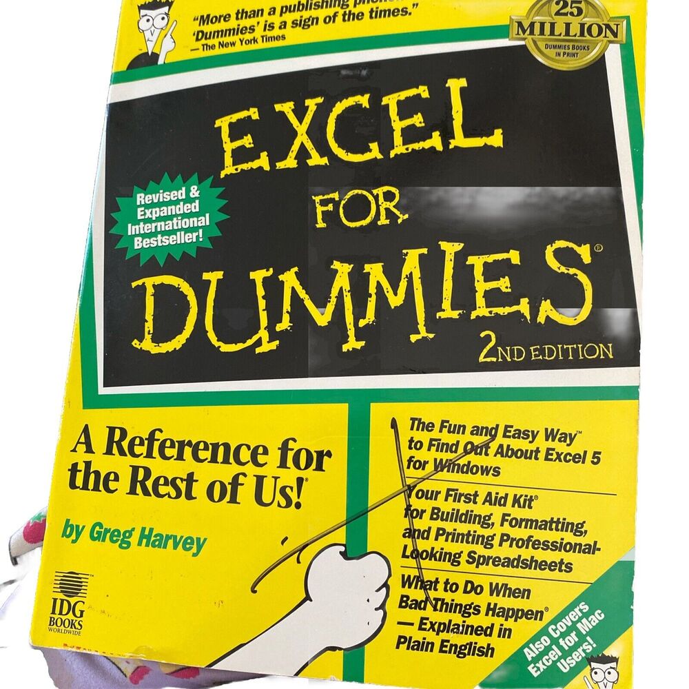 Excel For Dummies - Paperback By Harvey, Greg. 824Abk
